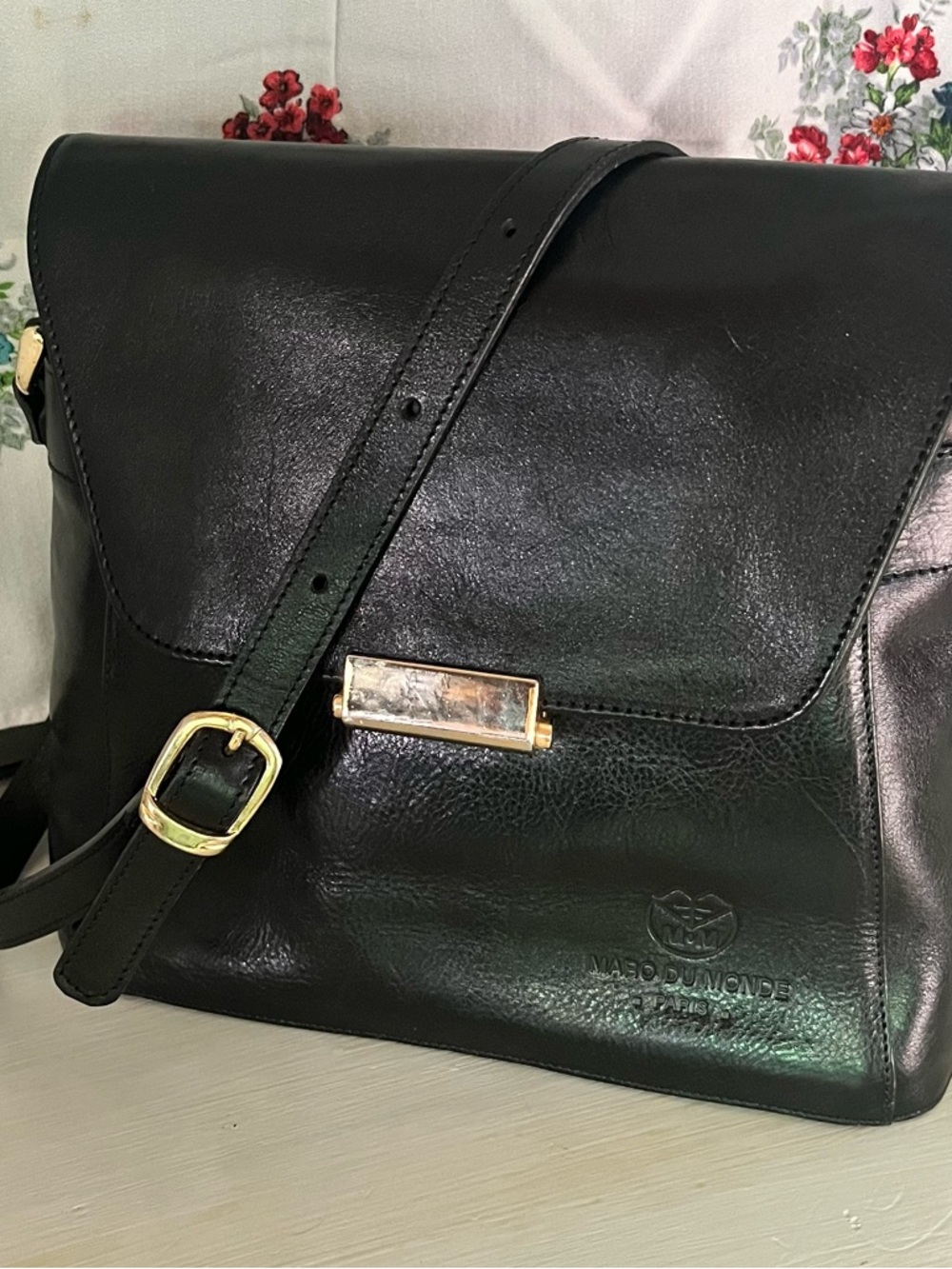 Maro du Monde Black Leather Crossbody Bag-Gorgeous ❤️